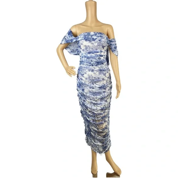 Missguided | Dresses | Blue And White Porcelain Print Off The Shoulder Midi Bardot Dress | Poshmark Missguided | Dresses | Blue And White Porcelain Print Off The Shoulder Midi Bardot Dress | Poshmark